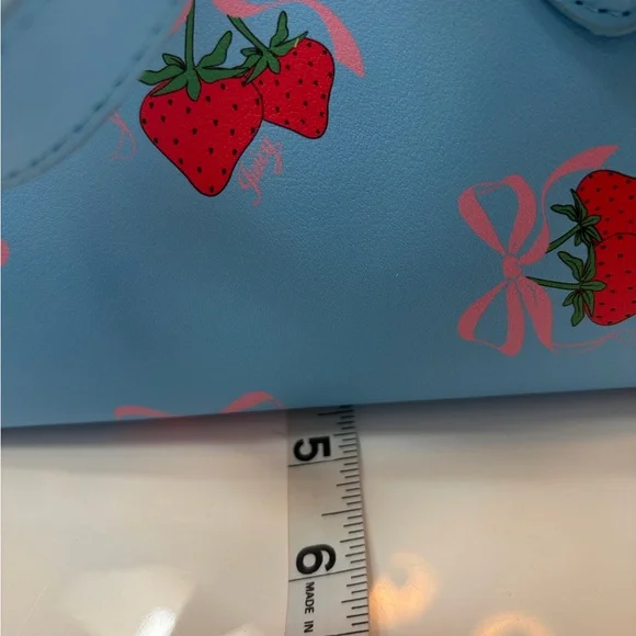 #101 NWT Juicy Couture All 3 Blue,Pink,and Yellow Sweet Strawberry Mini Tote Set - Picture 10 of 13